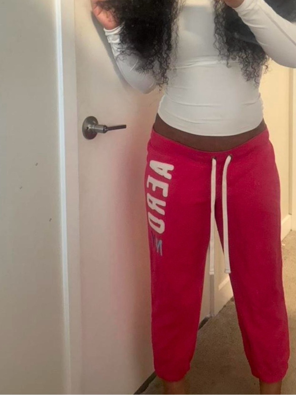 Aeropostale hot pink capris y2k
